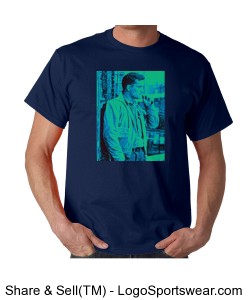 Jack Kerouac smoking, blue Design Zoom
