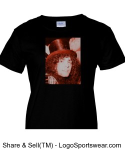 Marc Bolan with Hat, red Design Zoom